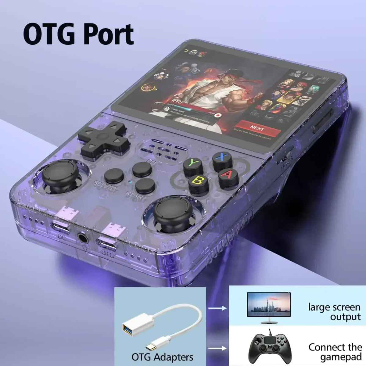 R36S Retro Handheld Game Console 3.5-Inch IPS ArkOS 64G/128G/256G