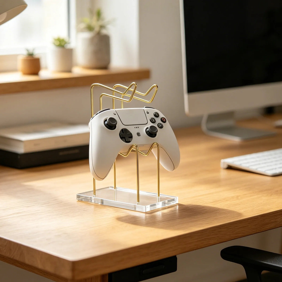 Heavy Duty Metal Gaming Controller Stand Adjustable Angle for S Pro Controller Desk Mount