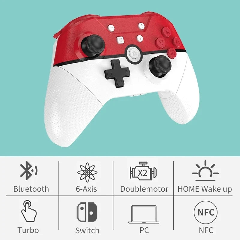 Wireless Pro Joy Pad for Nintendo Switch OLED Lite, NFC, Wake-Up