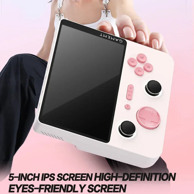 GAMEMT E5 PLUS Handheld Game Console 5-Inch IPS Android RK3566