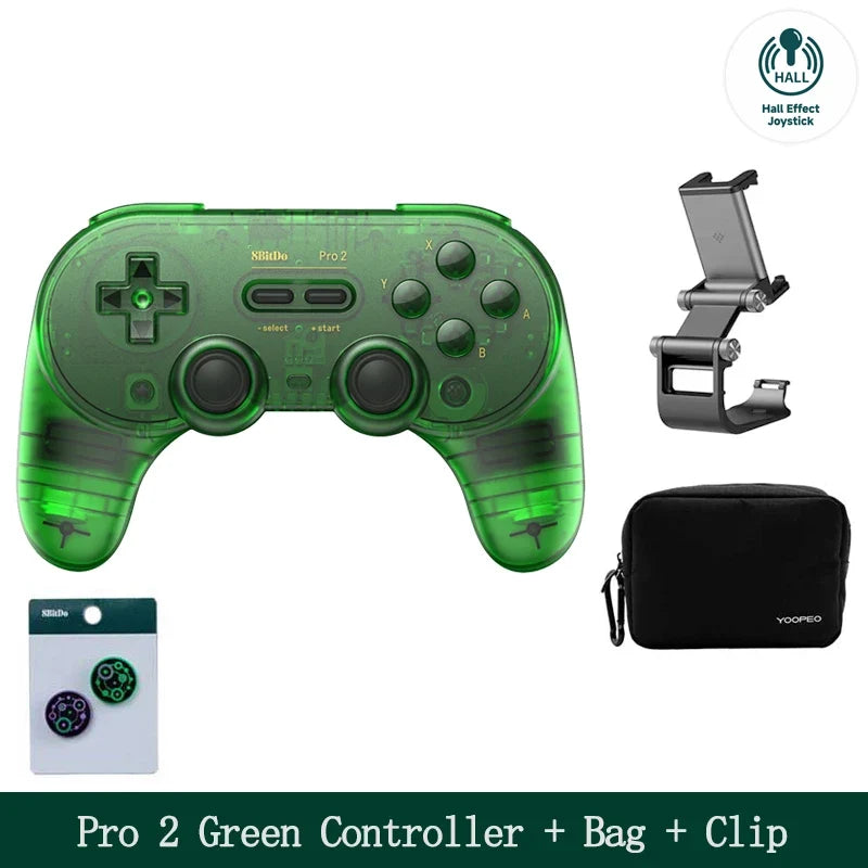 8BitDo Pro 2 Bluetooth Gamepad with Hall for Switch, PC, Android