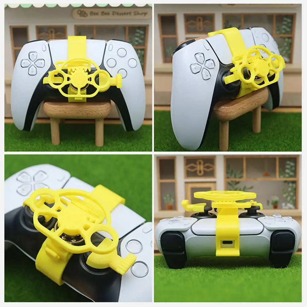 Colorful Mini Steering Wheel for PS5 Controller, 3D Printed Kit