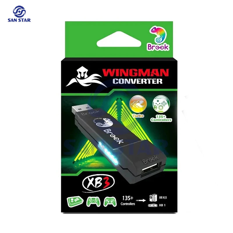 Brook Wingman XB3 Converter for Xbox One/Xbox Series X|S/PC Console Wired Arcade Fight Stick Hitbox Controller Adapter