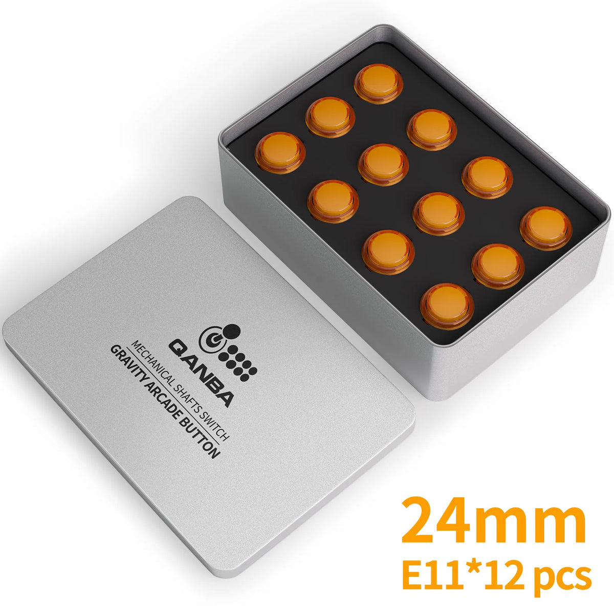 QANBA Gravity KS Arcade Buttons Mechanical Shafts Silent Pushbutton 30mm 24mm Snap-In Arcade Sticks DIY Parts (Boxed）