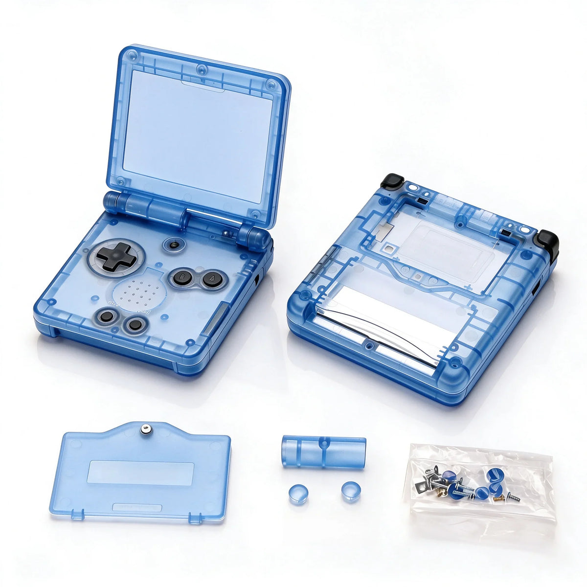 GBA SP Replacement Housing Shell, Solid & Clear Colors, DIY
