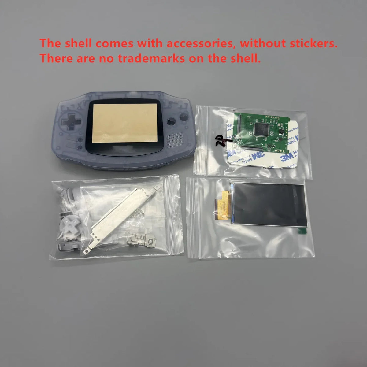 GBA IPS LCD Screen Kit No Shell Cutting Required Easy Install 2.9" High Bright IPS Display 480*720 Shell Set for Gameboy Advance
