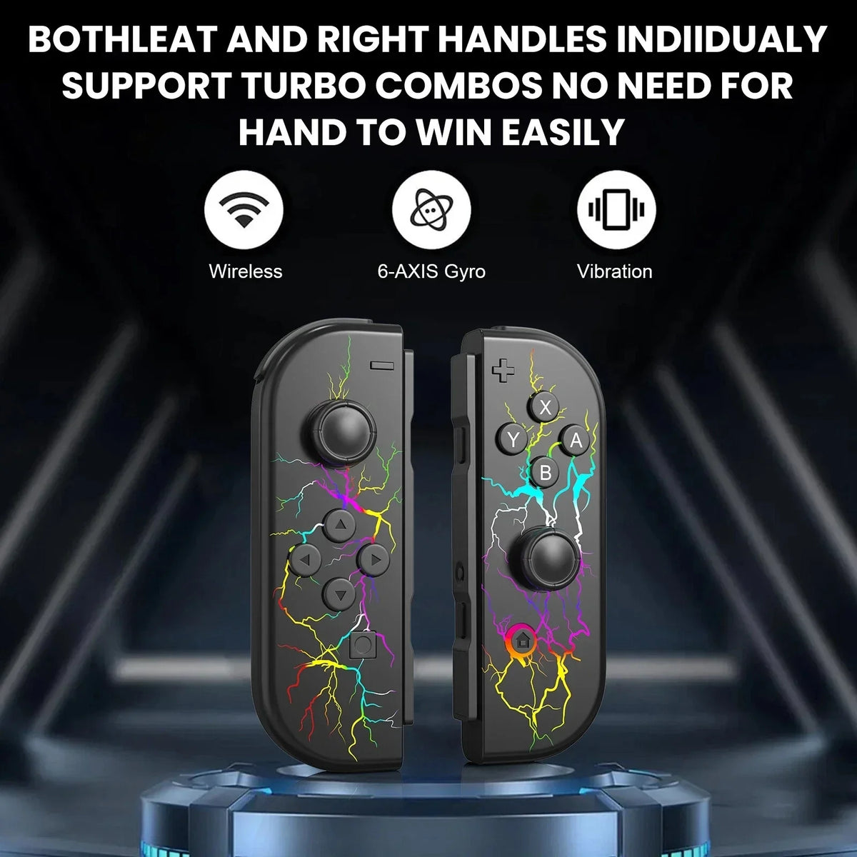 Wireless Bluetooth Joy Pad Controller for Nintendo Switch, Turbo