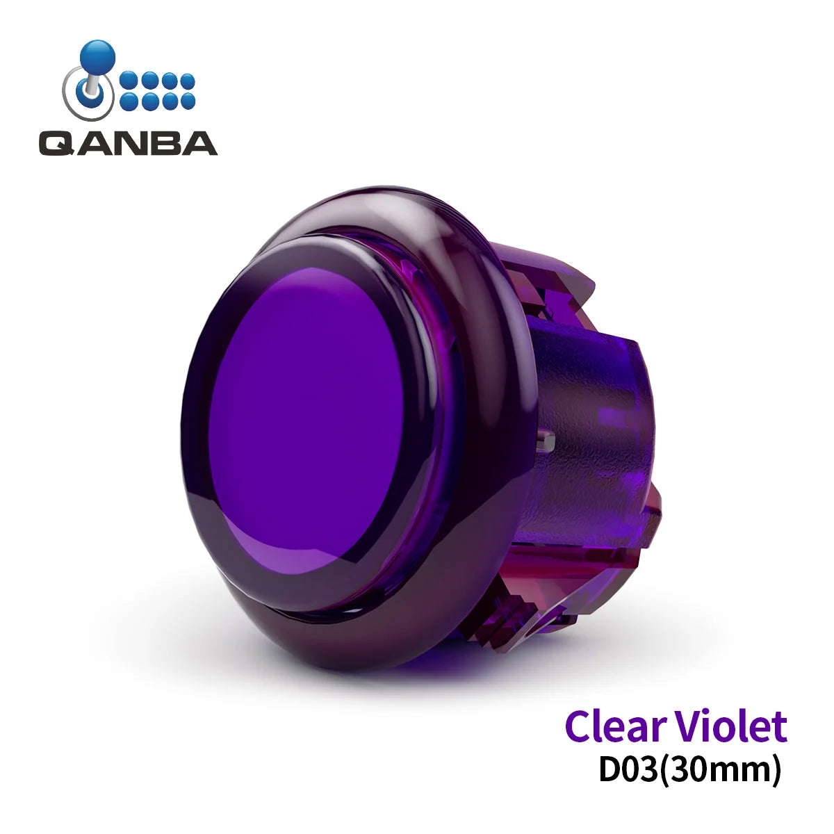 QANBA Gravity KS Silent Arcade Buttons, 30mm/24mm Snap-In