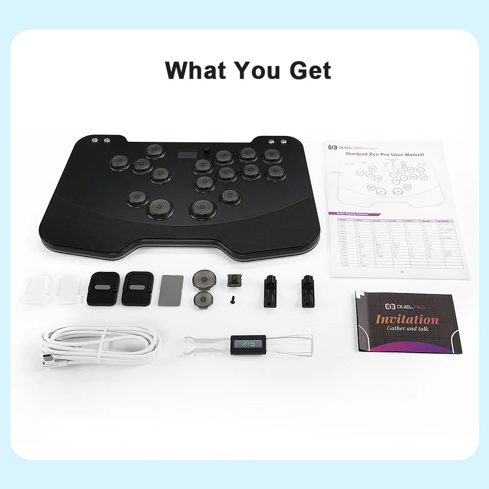 Duelpad Zen Metal Ergo-Split Hitbox Controller for PC/PS5/Switch