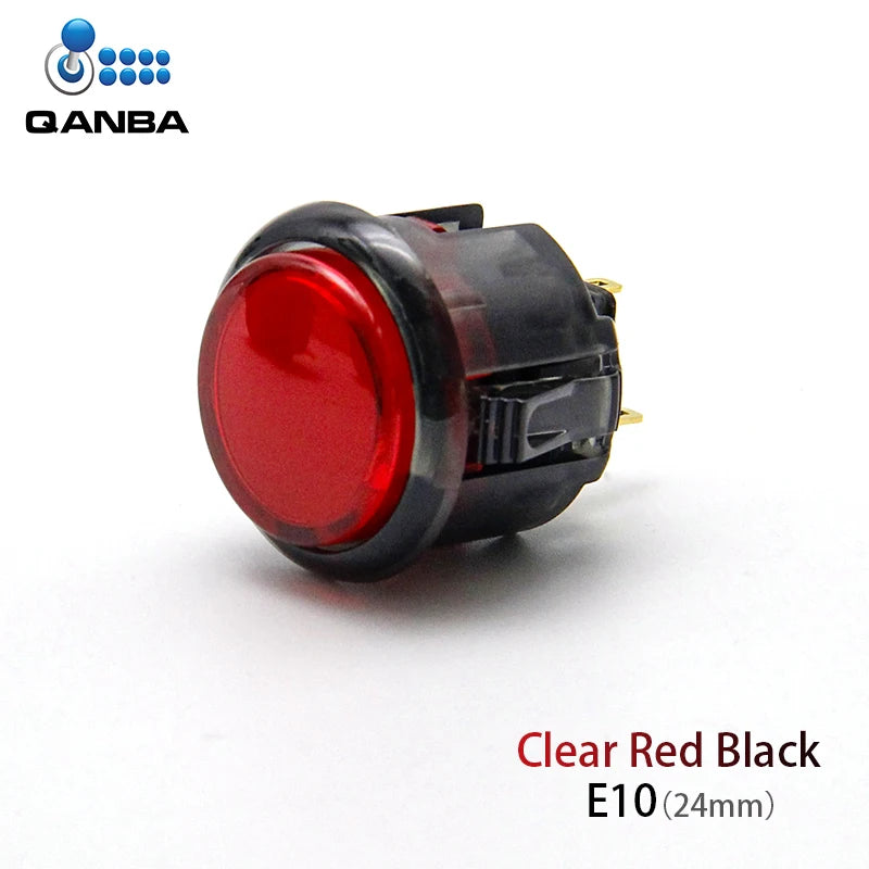 QANBA Gravity KS Clear Snap-In Pushbuttons 24mm 30mm, 6 Pcs