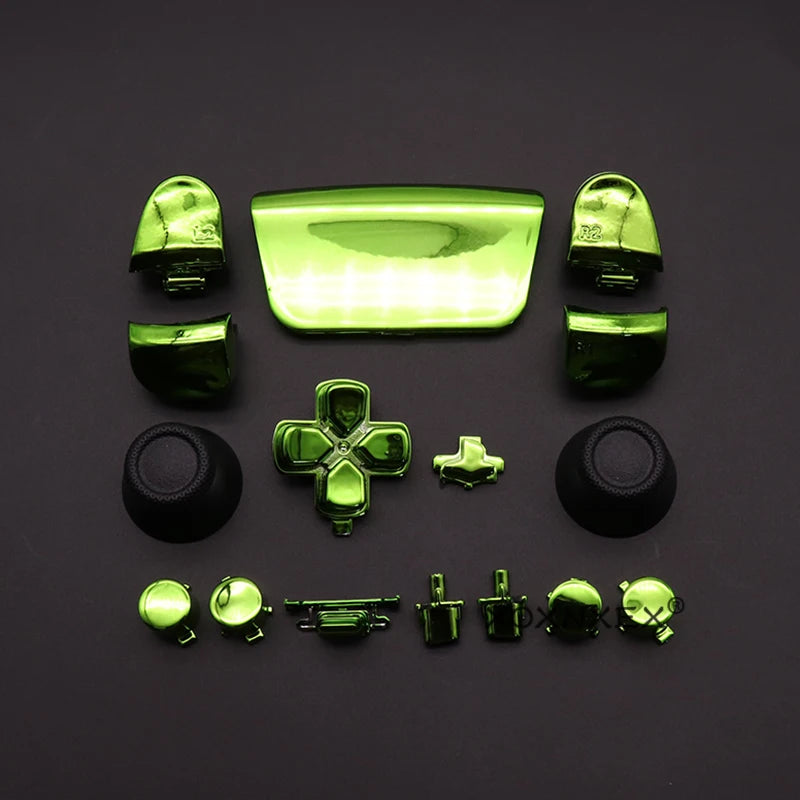 Chrome Button Set for PS5 Controller BDM-020 V2 with D-pad