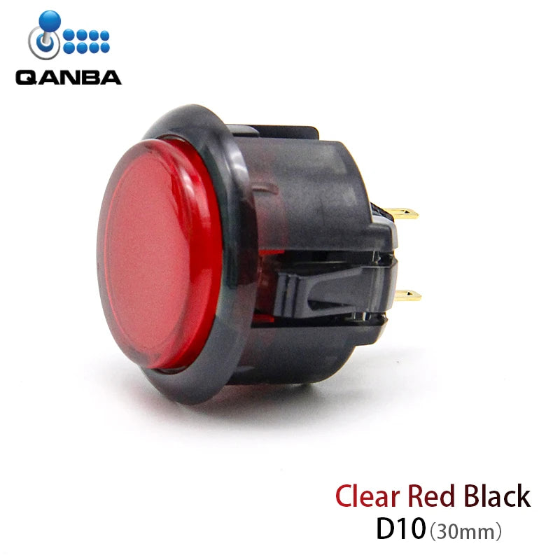 QANBA Gravity KS Clear Snap-In Pushbuttons 24mm 30mm, 6 Pcs