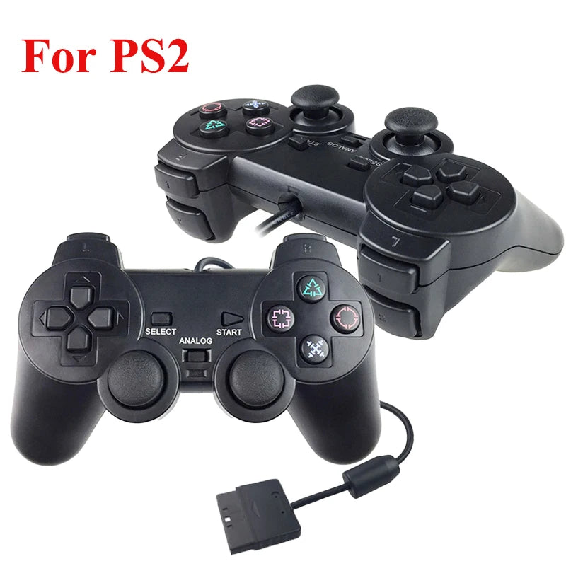 Wired Gamepad for PS2 Console Controller for Mando PS2 Joystick for Playstation Dual Shock Vibration Joypad Wired PC Controller