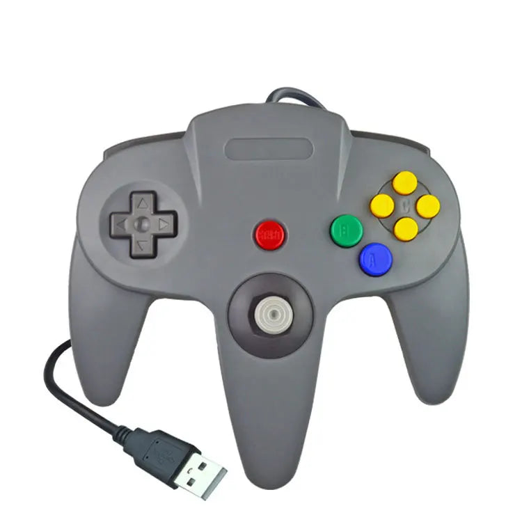 USB Wired N64 Controller Gamepad for PC & Mac, Classic Joystick