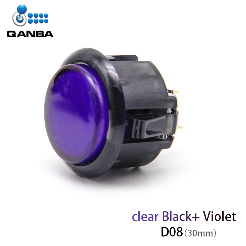 QANBA Gravity KS Clear Snap-In Pushbuttons 24mm 30mm, 6 Pcs