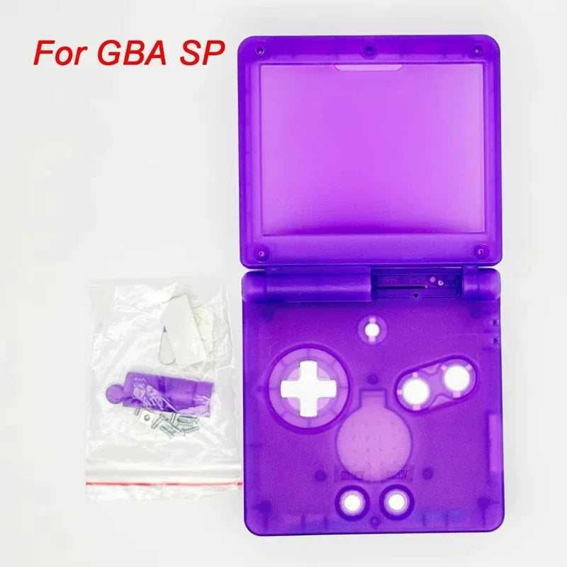 GBA SP Transparent Replacement Shell with Buttons, Full Housing