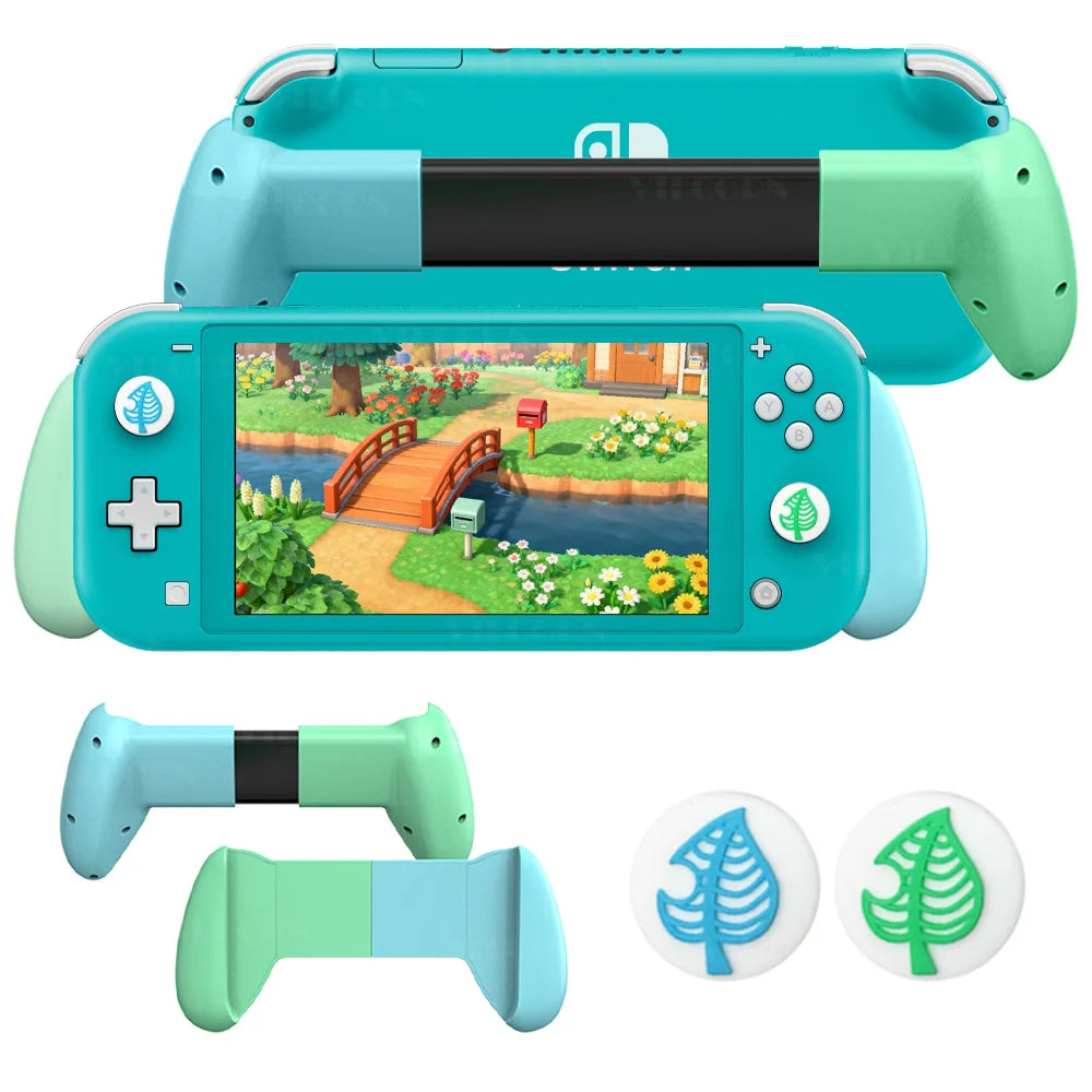 Stretchable Hand Grip For Switch 1/Oled/Lite Handheld Bracket Console Protective Case Stand Holder with 2 Thumbstick Grip Caps