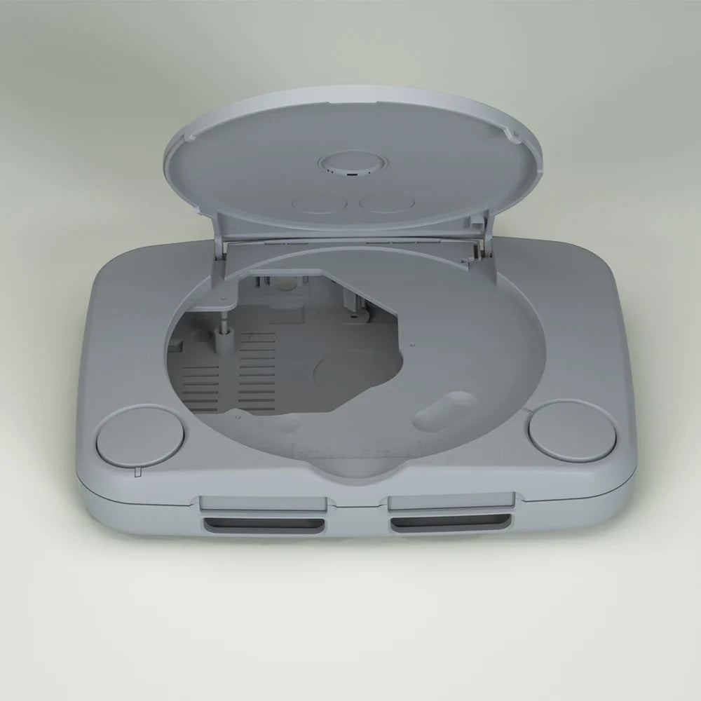 BitFunx Classic Grey ABS Replacement Shell Housing Case with Mounting Accessories For PS One Game Console