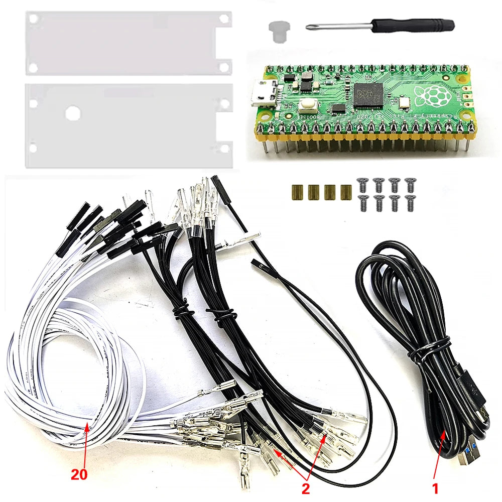 Raspberry Pi Dual Core Rp2040 Pico USB Development Board Module Hitbox Controller Zero Delay Sanwa Arcade Diy With Button Cable