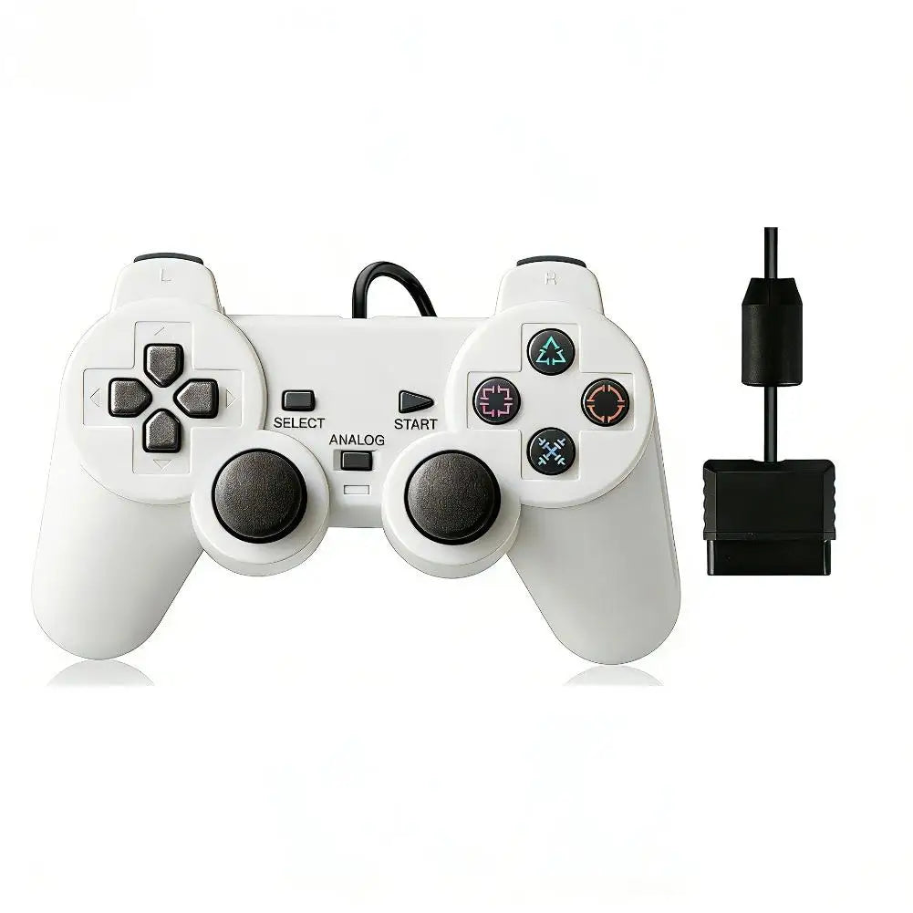 Wired Gamepad Controller for PS1/PS2/PS2 Slim Console Transparent Dual Motor Vibration Joypad Joystick Gaming Accessories