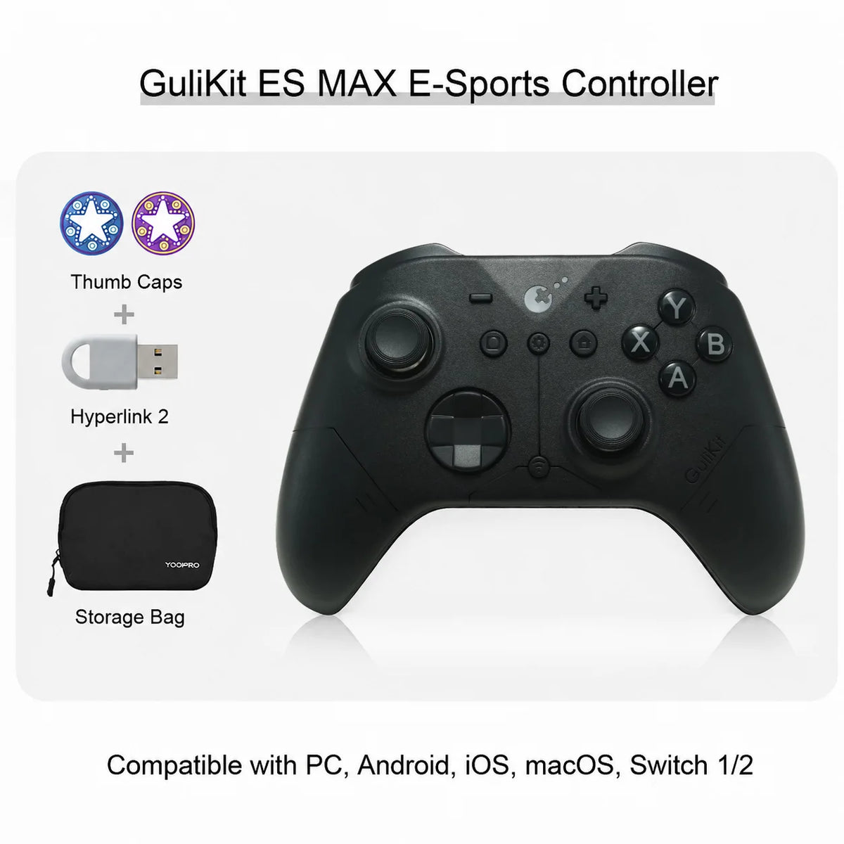 GuliKit ES MAX Wireless Controller for Switch, Switch 2, PC