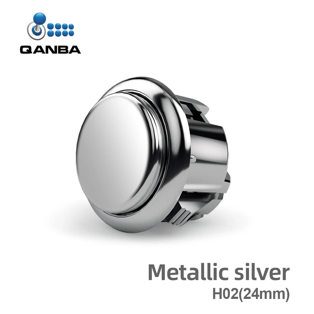 QANBA Gravity KS Arcade Buttons Metallic Color 24mm Mechanical Pushbutton Switch Plated Buttons DIY Parts