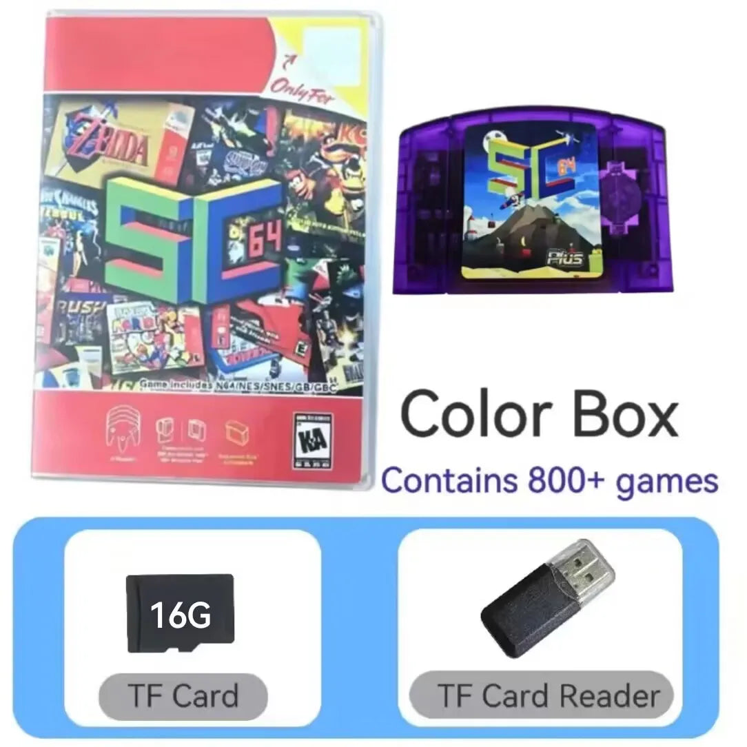 N64 flashcart SummerCart64 game cartridge N64 US/JP/EU universal SC64 Flashcart 9999 games, compatible with 16G/32G memory