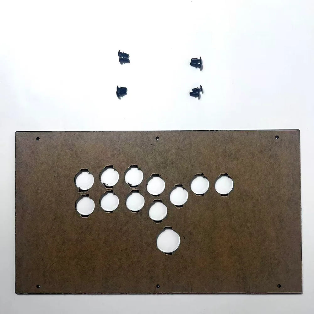 Arcade Controller DIY Panel FightBox Custom Panel F Series 35cm x 20cm Hitbox Style Transparent Glossy Frosted Panel with Screws