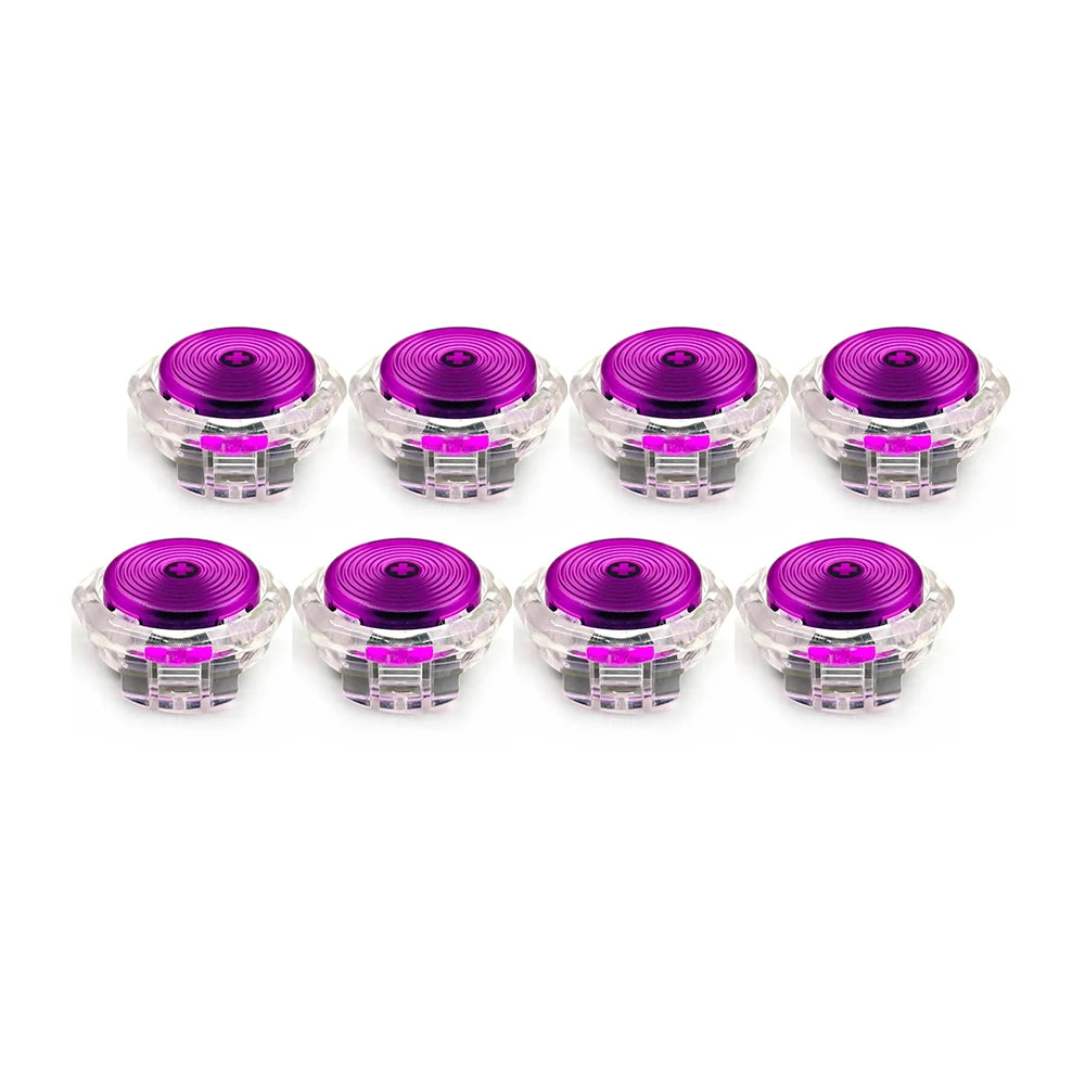 8pcs Sinoarcade Low Profile Mechanical Buttons with Kailh CLICKY POM Switches Hot-swappable  for Arcade Hitbox Snackbox