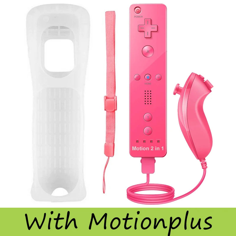 Controller Set For Nintendo Wii/Wii U 2 in 1 Wireless Remote Gamepad Joystick Optional Motion Plus Silicone Case Gaming Control