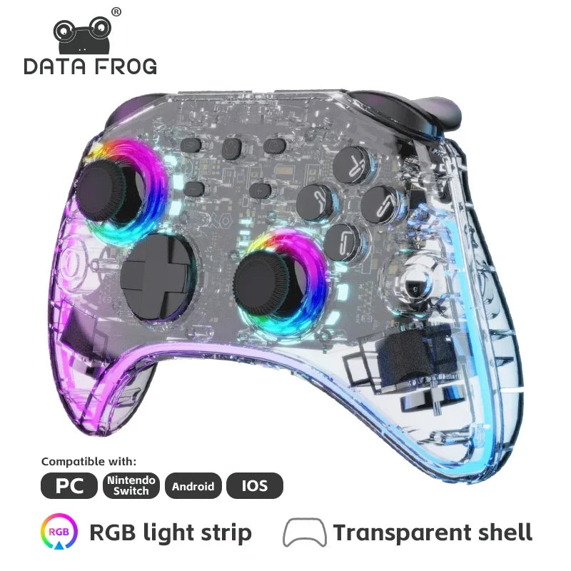 DATA FROG GG04 Transparent Wireless Controller for Switch OLED