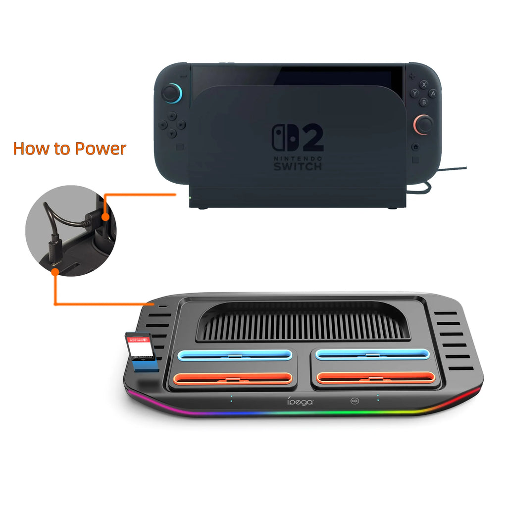 PG-SW2210 Charger for Nintendo Switch 2, 4 Joy-Con, 12 Games