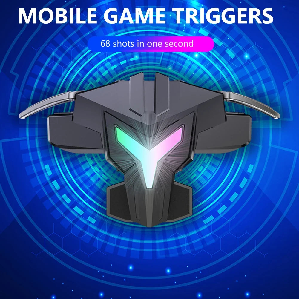 1/2pcs RGB A1 Mobile Gaming Trigger Professional 4 Finger Game Controller Gaming Aim Shooting Triggers Joystick for Mobile Phone
