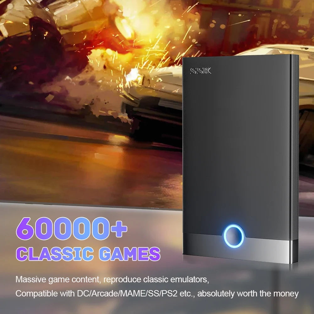 KINHANK Super Console X 500G HDD for PC, 60000 Games, PS2 Emulator