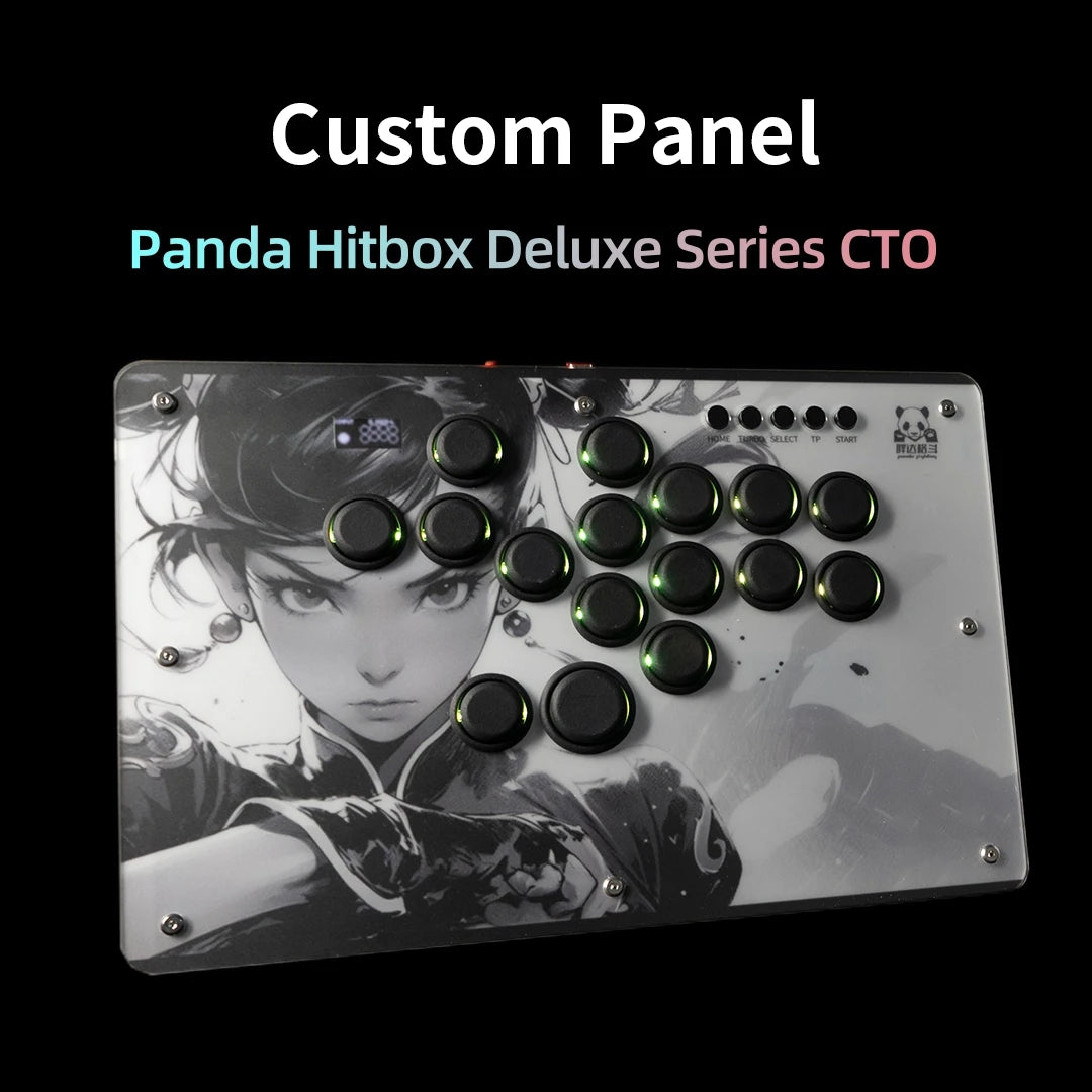 Panda Hitbox Deluxe Custom Panel Fighting Game Joystick Controller Arcade Fighting Stick For PS4/PS3/PC/Switch ゲームコントローラー