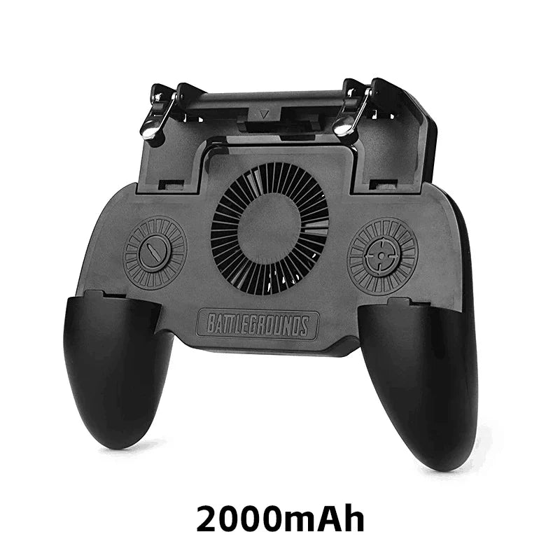 DATA FROG Gaming Grip with Portable Charger Cooling Fan for PUBG Mobile Controller L1R1 Mobile Game Trigger Joystick for Phone