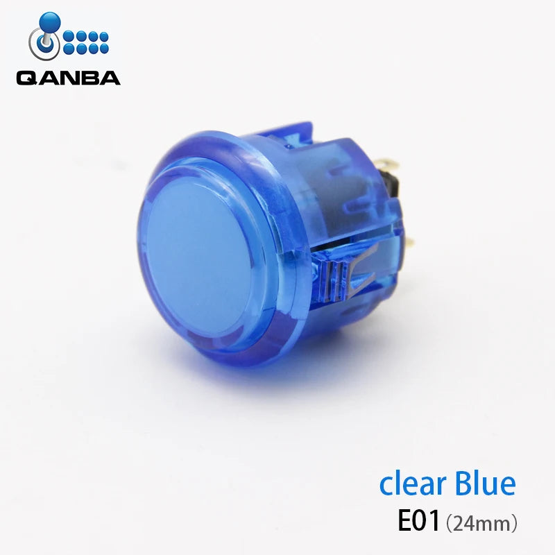 QANBA Gravity KS Clear Snap-In Pushbuttons 24mm 30mm, 6 Pcs