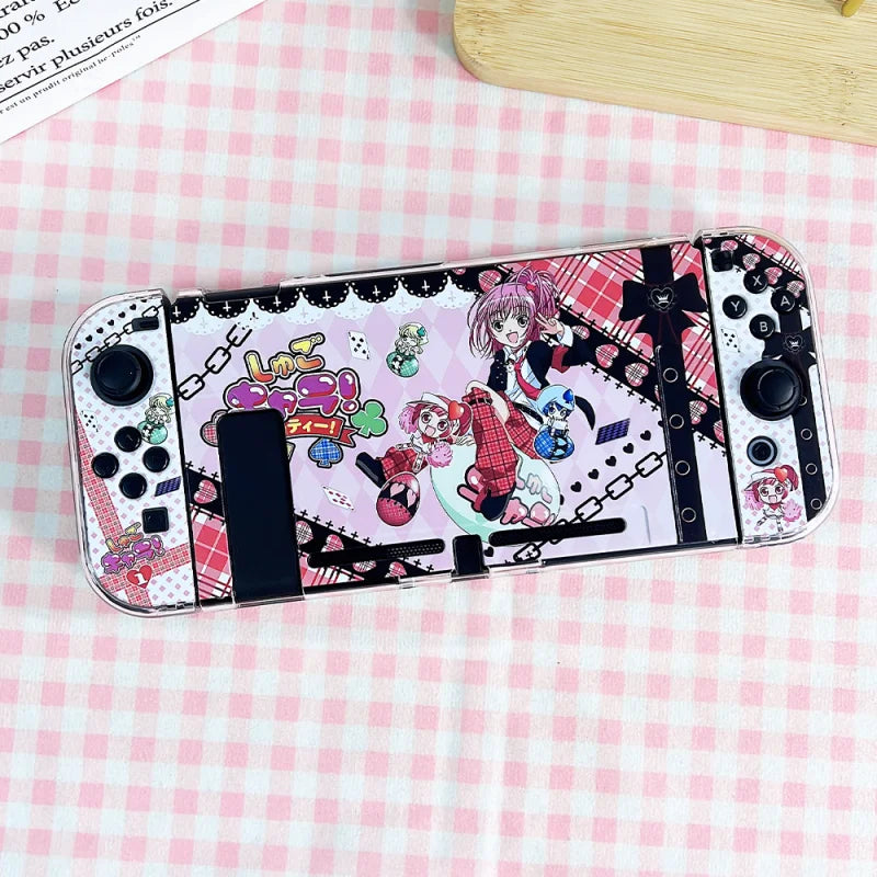 Shugo Chara Hinamori Amu Clear Case For Switch Oled Lite Ns2 Game Merchandise Transparent Protective Cover Console Accessories