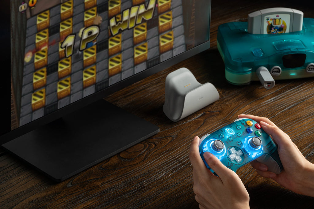 8BitDo Ultimate 2 Wireless Gaming Controller for PC Windows 10, 11 Android TMR Joystick & Switchable Triggers with Charging Dock