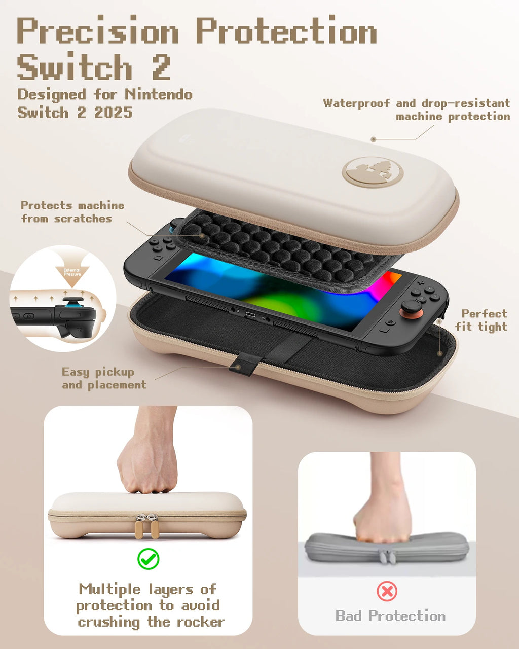 Yinke Case for Nintendo Switch 2, 10 Game Card Slots