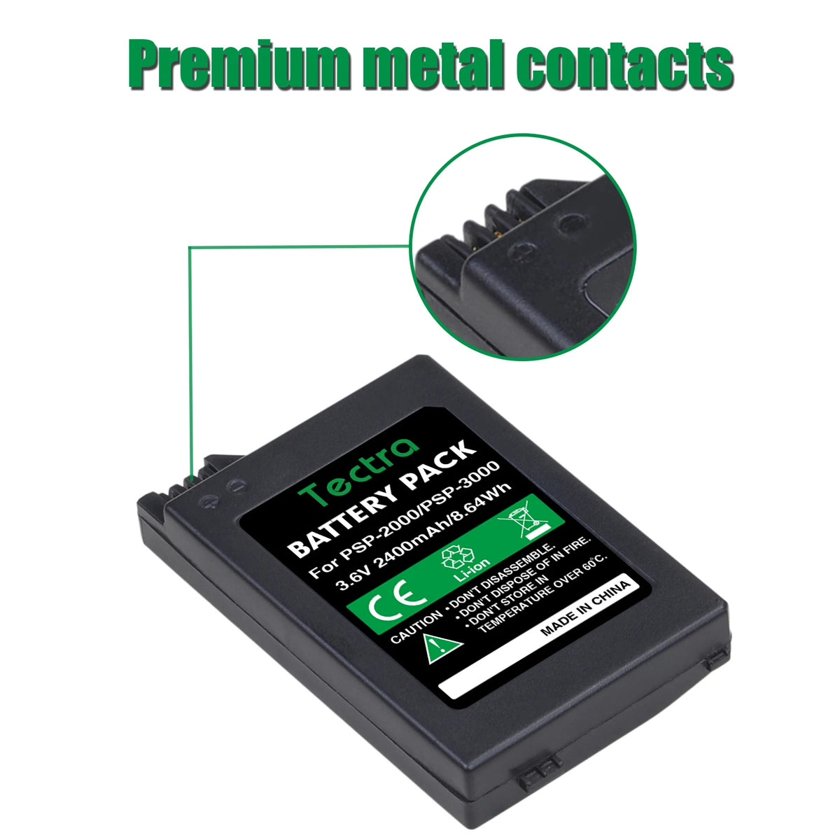10Pcs 2400mAh 3.6V Replacement PSP-3000 Battery for Sony PSP-2000 PSP-3002 PSP-S110 Gamepad For PlayStation Portable Controller