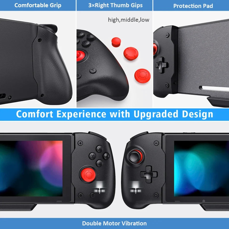 Grip Controller IV-SW133 for Nintendo Switch, 6-Axis Gyro, Vibration