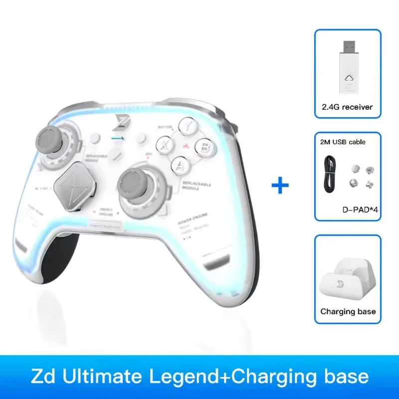 ZD Ultimate Legend Wireless Game Controller 3-Mode 3000+Hz Refresh Rate RGB Custom Switch Compatible with Switch2 PC NS TV Steam