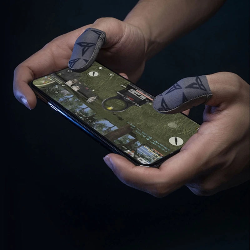 Mobile Phone Game Finger Sleeves P1 Sweat-Proof Mobile Phone Game Finger Sleeve Silver Cloth Finger Sleeves for Flydigi 896C