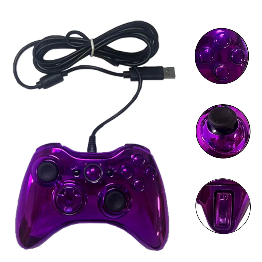 iPega Xbox 360 Wired Controller with Electroplated Finish for PC