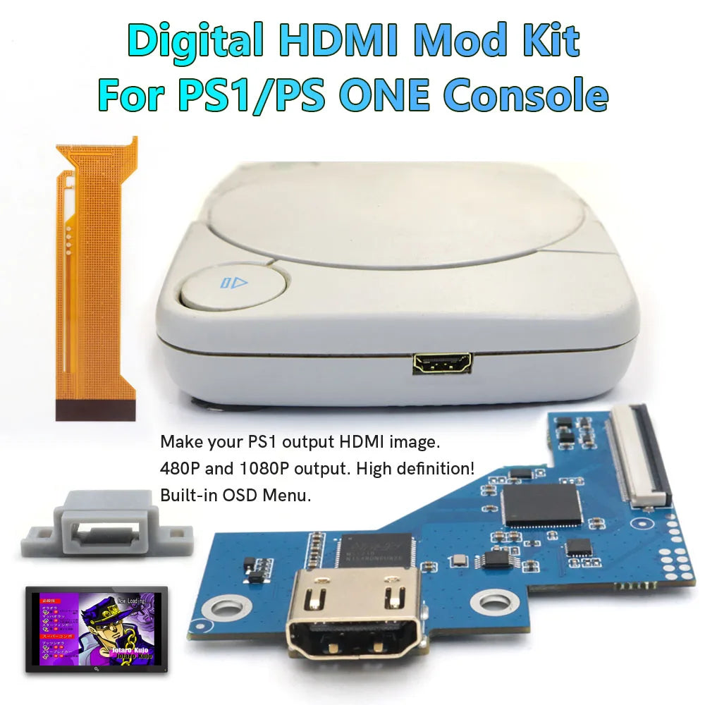 PS1 Digital HDMI Mod Kit for PU-8/18/20/22/23 Boards