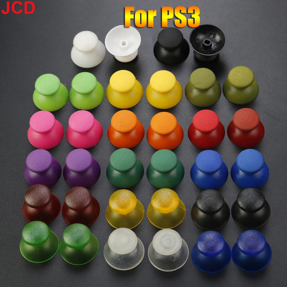 JCD 2pcs For PS3 Game Controller 3D Analog Joystick Stick Module Mushroom Cap Thumb Cover Replace Accessories