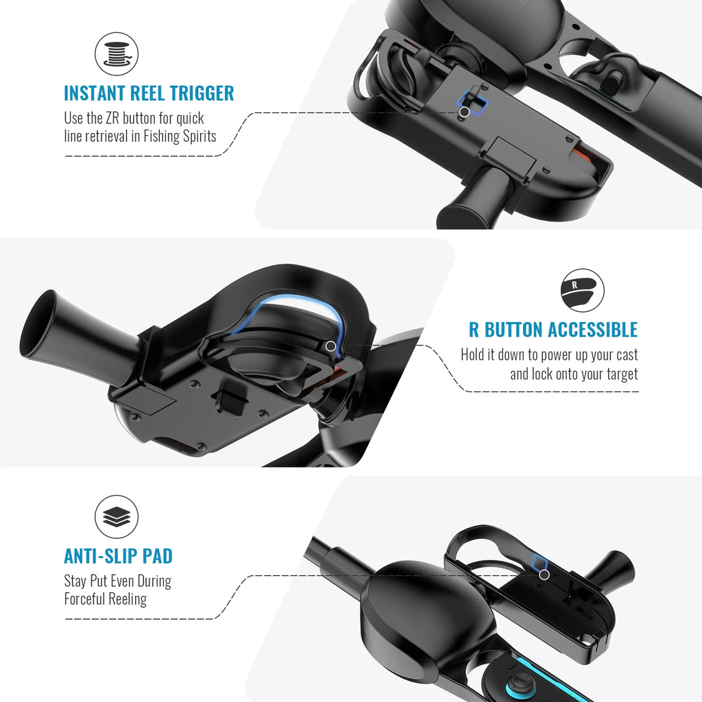 Fishing Rod NS2285 for Switch 2 with R Key,Fish Game Kit For Switch 2 for Legendary Fishing/Fishing Star World Tour/The Strike