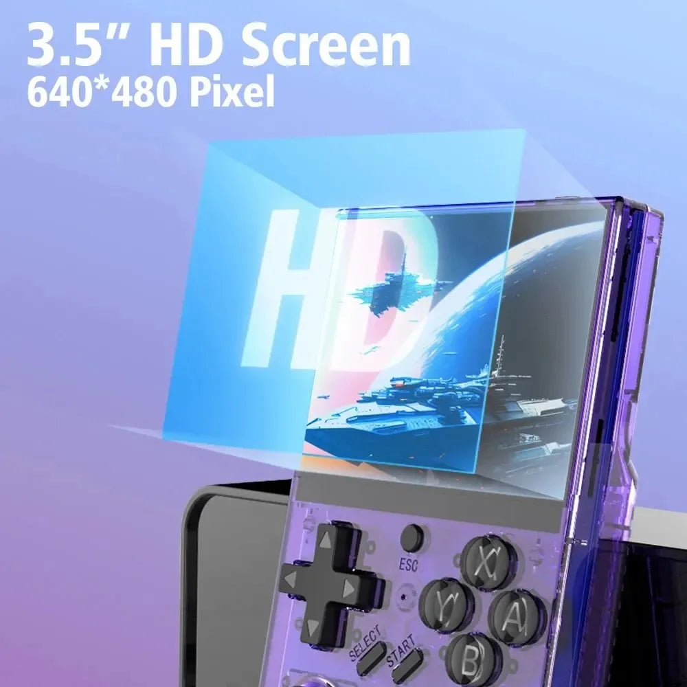 R35Plus Retro Handheld Game Console 3.5 Inch IPS Linux 64GB