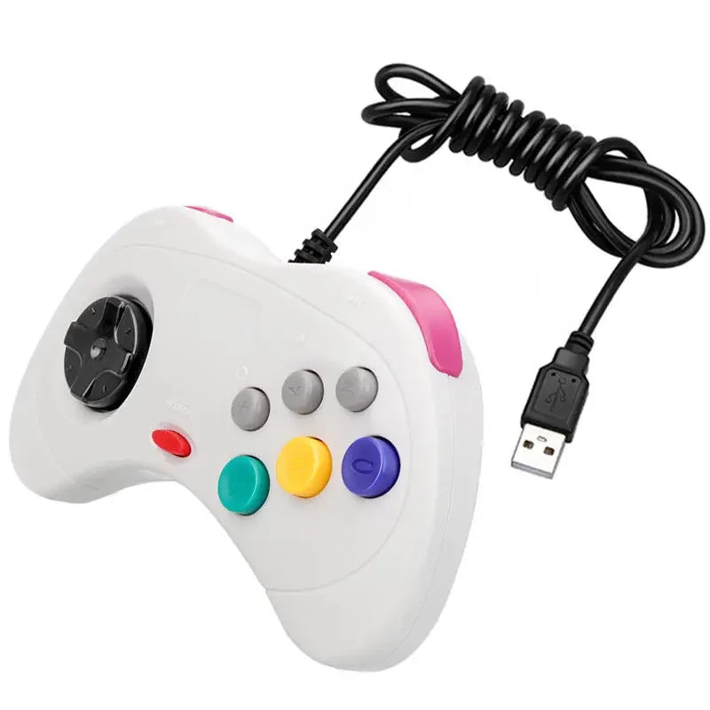 USB Wired Gamepad For Sega Saturn System Controller For Saturn Joystick Joypad USB Classic Game Controller Gamepad Joypad
